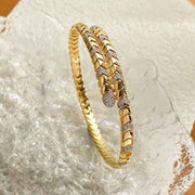 Natural White Diamond Serpenti Bangle D0.68ct, 18K